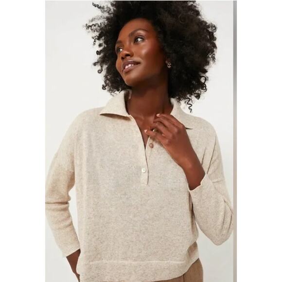 Tuckernuck Sweaters - Tuckernuck Sweater Womens Large Clayton Collared Pullover Sleeve Tencel Linen
